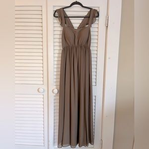 June Maxi Dress (Bridesmaid) in Dune Chiffon